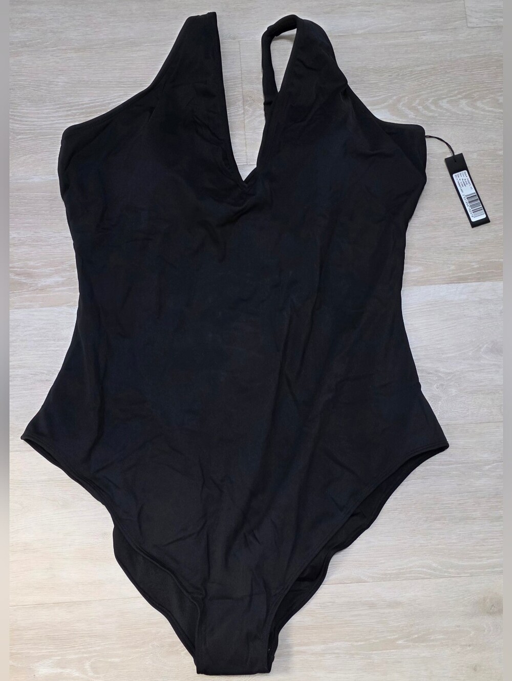 TA3 Black Plungey  One-Piece Swimsuit 4x Xlong NWT New Shapewear Snatched Plus